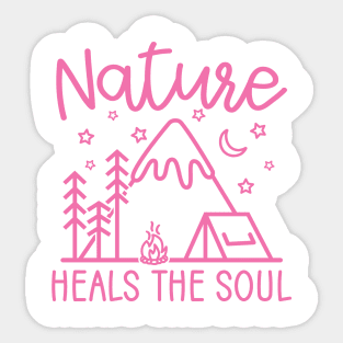 Nature Heals The Soul Hiking Camping Sticker